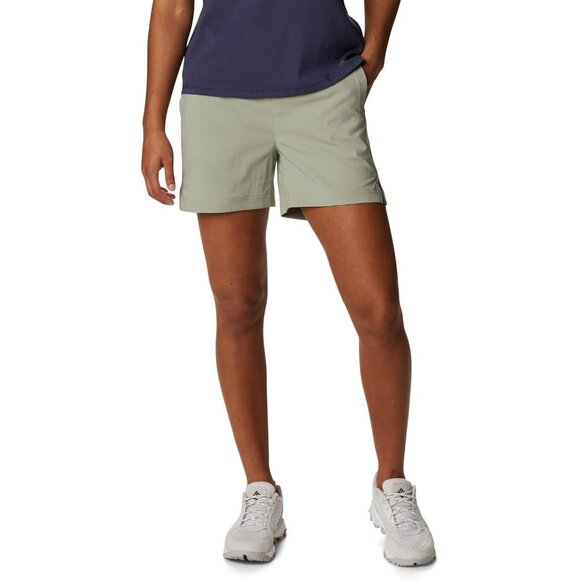 Columbia Shorts On The Go Green Pull On Drawstring Hiking - Picture 1 of 16